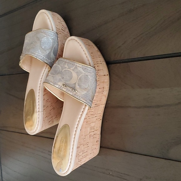 Coach Monogram Joanne Slide Wedge, 6.5B - Picture 2 of 8